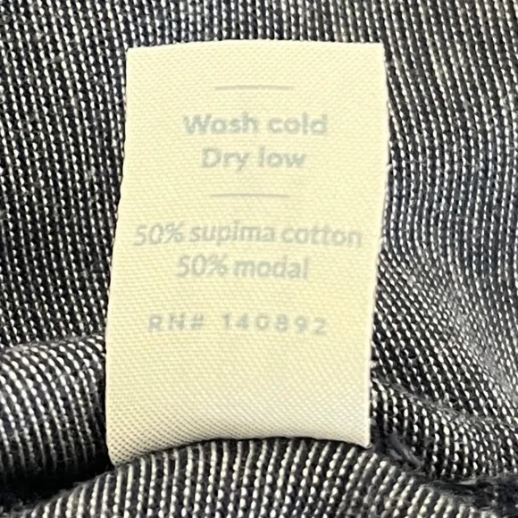 Marine Layer MENS Cotton Modal Navy White Stripe Polo Shirt Size M - Picture 8 of 9